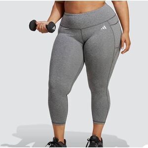 Adidas Plus Size Optime Stash Pocket 7/8 Training Leggings 3X -A